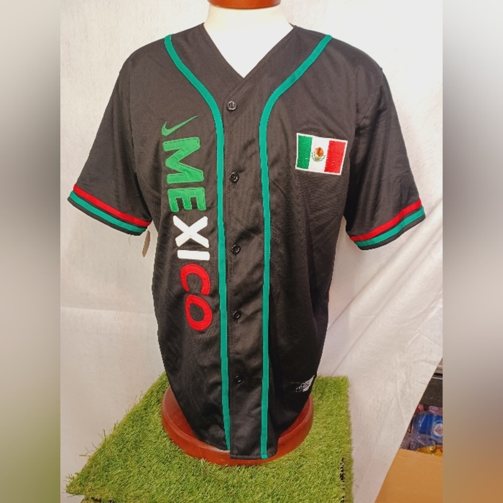 Black Mexico Baseball Jersey